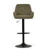 Bronx Bar Stool in Taupe Leather
