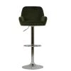 Blair Bar Stool in Olive Green Velvet