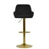 Harton Bar Stool in Black Leather