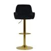Harton Bar Stool in Black Velvet