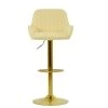 Harton Bar Stool in Cream Leather