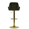 Harton Bar Stool in Olive Green Velvet