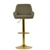 Harton Bar Stool in Taupe Leather