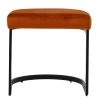 Layto 46cm Bar Stool in Burnt Orange Velvet & Black Base