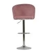 Kenton Bar Stool in Pink Velvet with Armrests