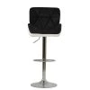 Eris Bar Stool in White Leather with High Backrest