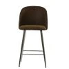 Brooklands Bar Stool in Aged Brown Leather & Chrome Base