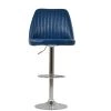 Darwin Bar Stool in Blue Leather