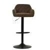 Sirius Bar Stool in Aged Brown Leather