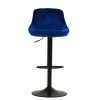 Fleur Bar Stool in Blue Velvet