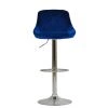 Flo Bar Stool in Blue Velvet