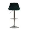 Flo Bar Stool in Emerald Green Velvet