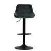 Fleur Bar Stool in Light Grey Velvet