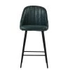Hanna Bar Stool in Forest Green Leather