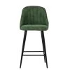 Hanna Bar Stool in Aged Olive Green Leather