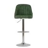 Palento Bar Stool in Aged Olive Green Leather