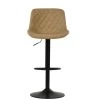 Torek Bar Stool in Aged Cream Leather