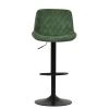 Torek Bar Stool in Aged Olive Green Leather