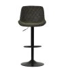 Torek Bar Stool in Slate Grey Leather