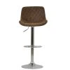 Mason Bar Stool in Aged Brown Leather