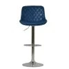 Mason Bar Stool in Blue Leather