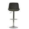 Mason Bar Stool in Slate Grey Leather