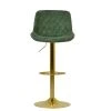 Graf Bar Stool in Aged Olive Green Leather
