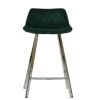 Duran 65cm Bar Stool in Emerald Green Velvet & Chrome Base