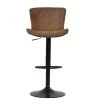 Lucia Bar Stool in Aged Brown Leather