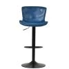 Lucia Bar Stool in Blue Leather