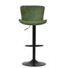 Lucia Bar Stool in Aged Olive Green Leather