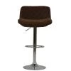 Kudos Bar Stool in Aged Brown Leather