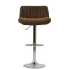 Perth Bar Stool in Aged Brown Leather