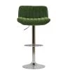 Perth Bar Stool in Aged Olive Green Leather