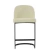 Delamere 75cm Bar Stool in Cream Boucle & Black Base