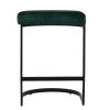 Layto 65cm Bar Stool in Emerald Green Velvet & Black Base