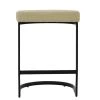 Layto 75cm Bar Stool in Mink Boucle & Black Base