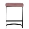 Layto 75cm Bar Stool in Pink Velvet & Black Base