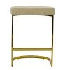 Layto 75cm Bar Stool in Mink Boucle & Gold Base