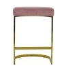 Layto 75cm Bar Stool in Pink Velvet & Gold Base