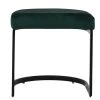 Layto 46cm Bar Stool in Emerald Green Velvet & Black Base