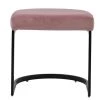 Layto 46cm Bar Stool in Pink Velvet & Black Base