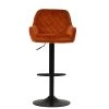 Arnside Bar Stool in Burnt Orange Velvet