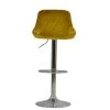 Flo Bar Stool in Yellow Velvet