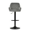 Arnside Bar Stool in Light Grey Velvet