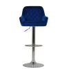 Albany Bar Stool in Blue Velvet