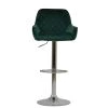Albany Bar Stool in Emerald Green Velvet