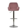 Albany Bar Stool in Pink Velvet