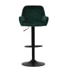 Bronx Bar Stool in Emerald Green Velvet