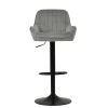Bronx Bar Stool in Light Grey Velvet